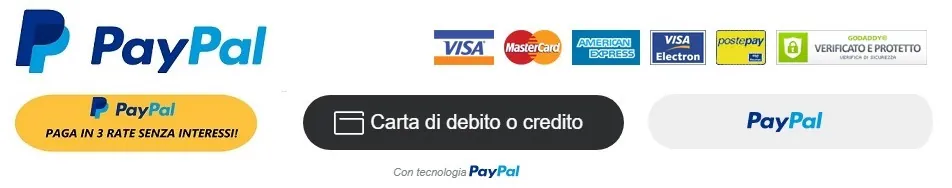 METODI DI PAGAMENTO SUPPORTATI